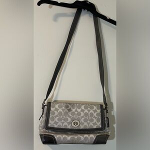 Coach Gray and Black Crossbody Bag F12972